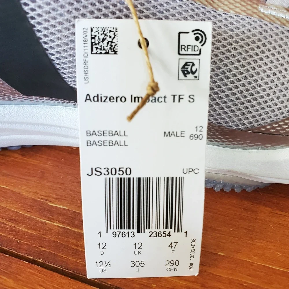 Adidas Adizero Impact Turf Speed Baseball‎ Cleats Men 12.5 Silver JS3050 New